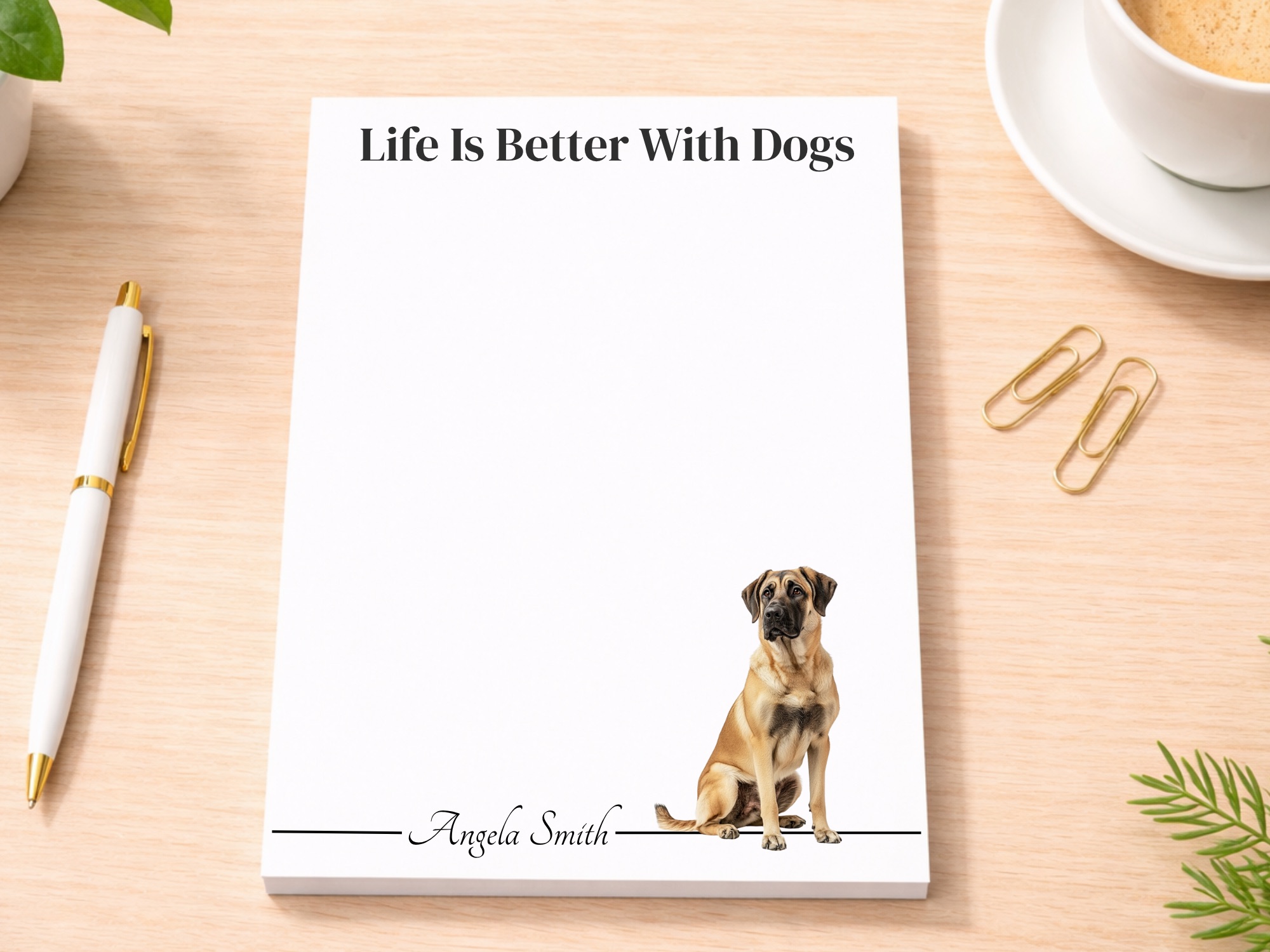 Personalized Anatolian Shepherd Dog Notepad | Lined or Unlined