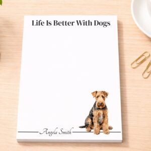 Personalized Airedale Notepad | Lined or Unlined