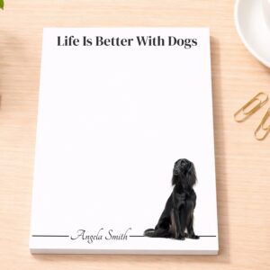 Personalized Afghan Hound Notepad - Black | Lined or Unlined