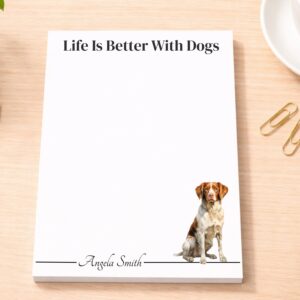 Personalized Brittany Spaniel Notepad | Lined or Unlined