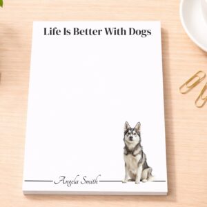 Personalized Alaskan Klee Kai Notepad | Lined or Unlined