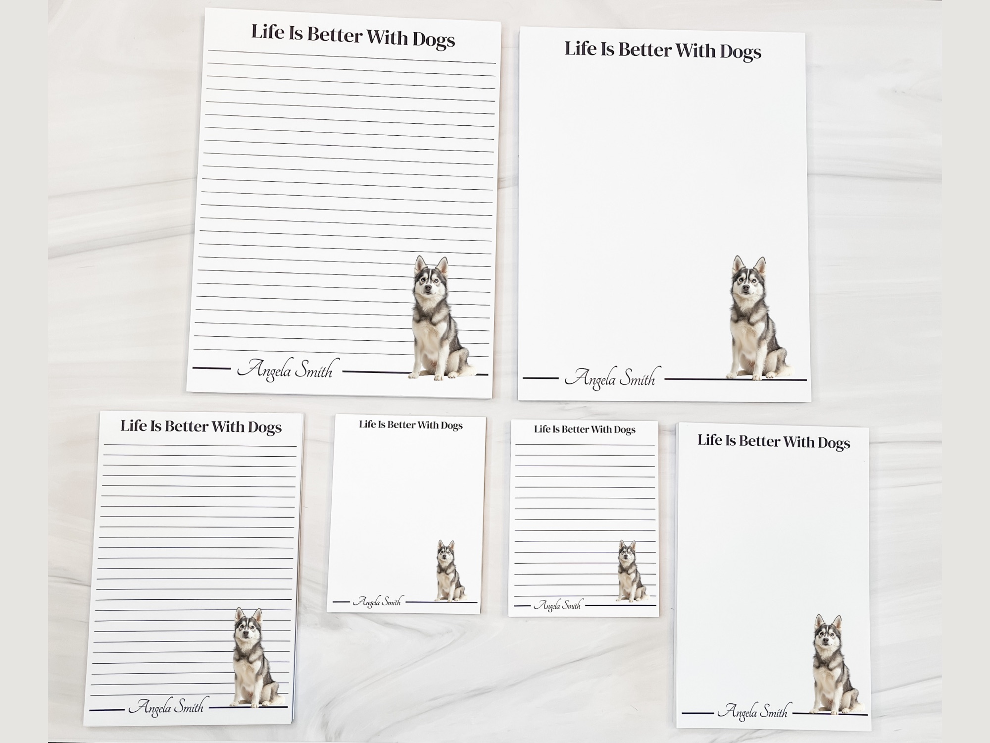 Personalized Alaskan Klee Kai Notepad | Lined or Unlined