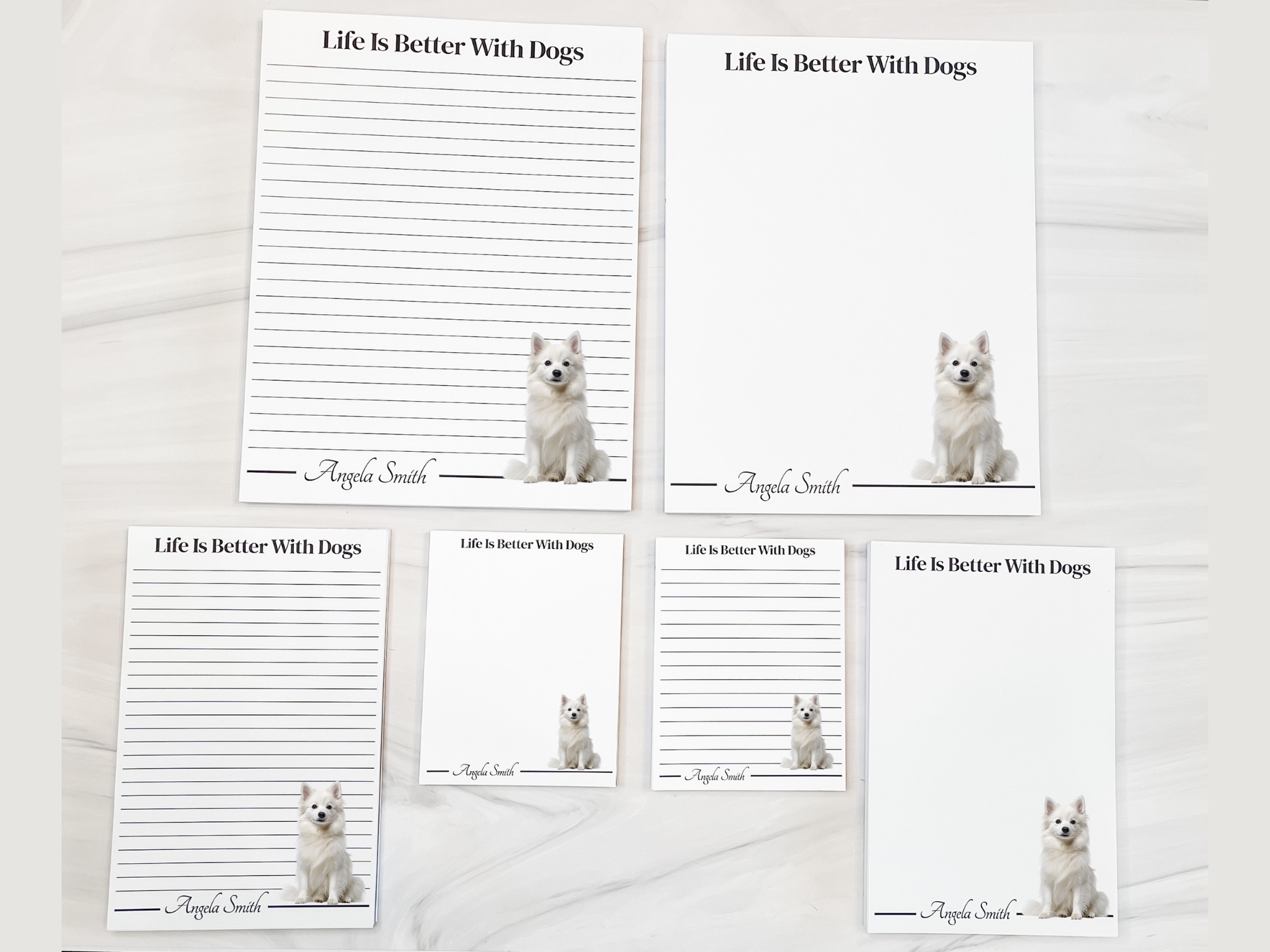 Personalized American Eskimo Notepad | Lined or Unlined