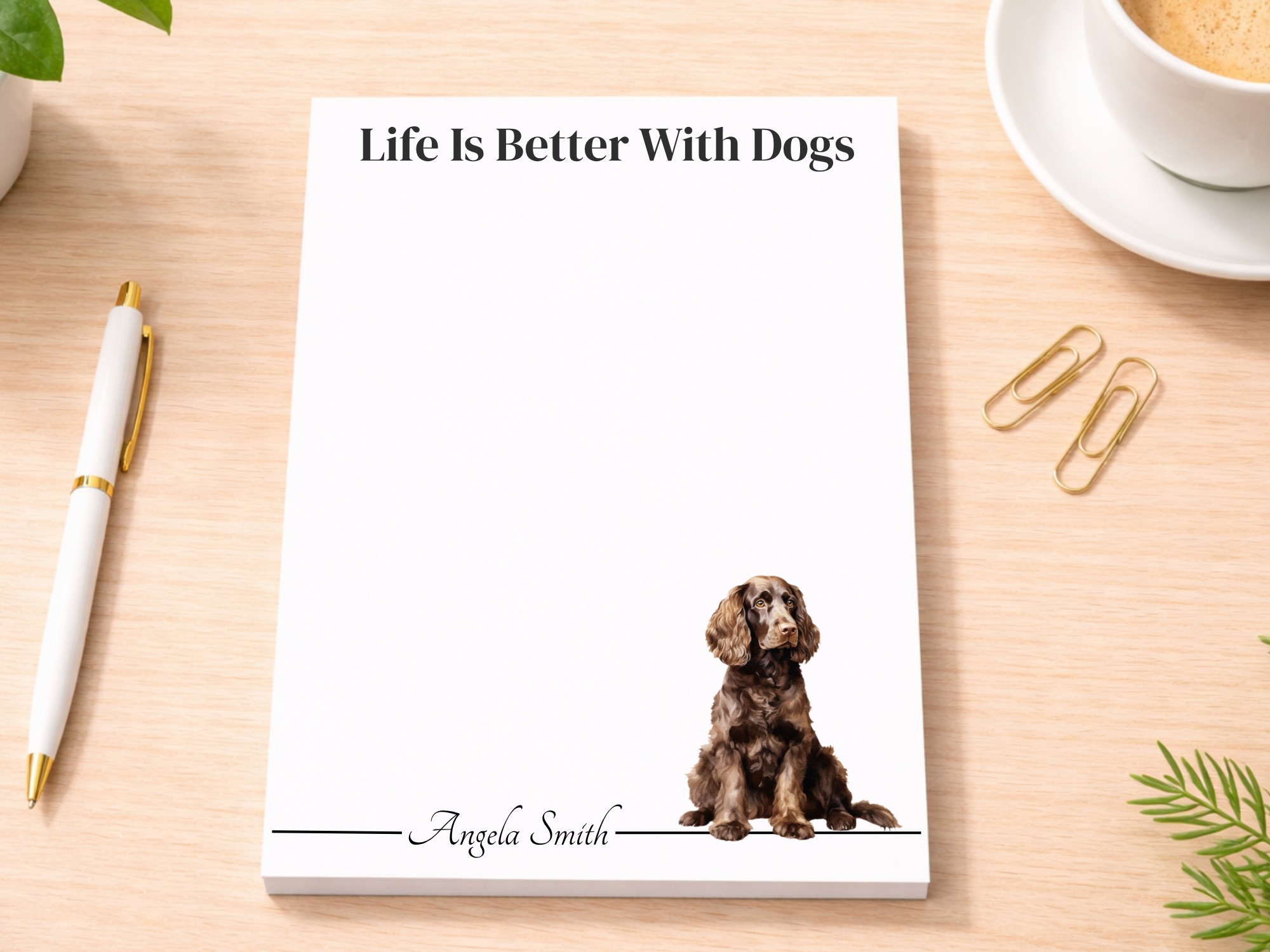 Personalized American Water Spaniel Notepad | Lined or Unlined