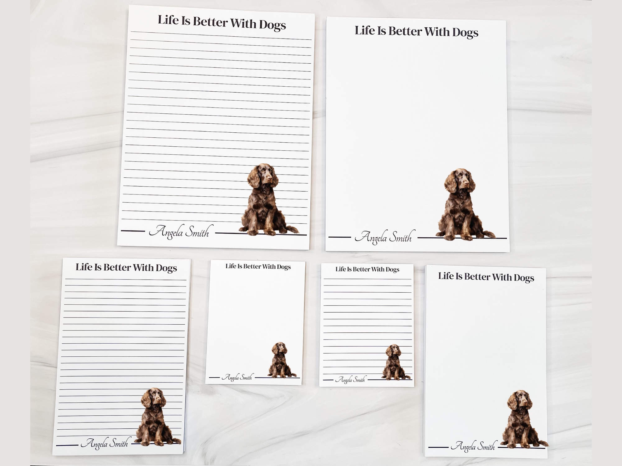 Personalized American Water Spaniel Notepad | Lined or Unlined