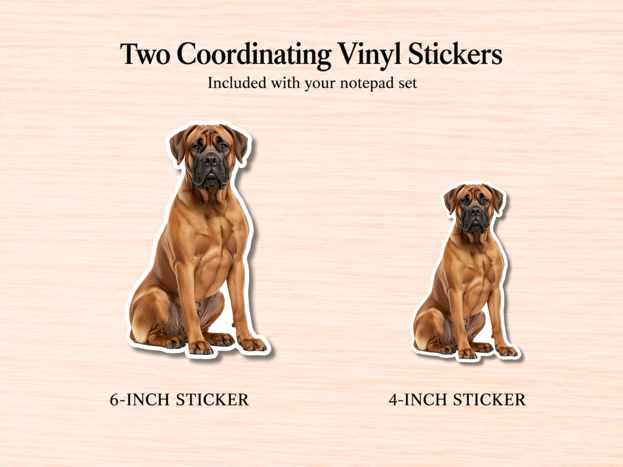 Boerboel Stationery Gift Box | Personalized Notepads and Vinyl Dog Stickers