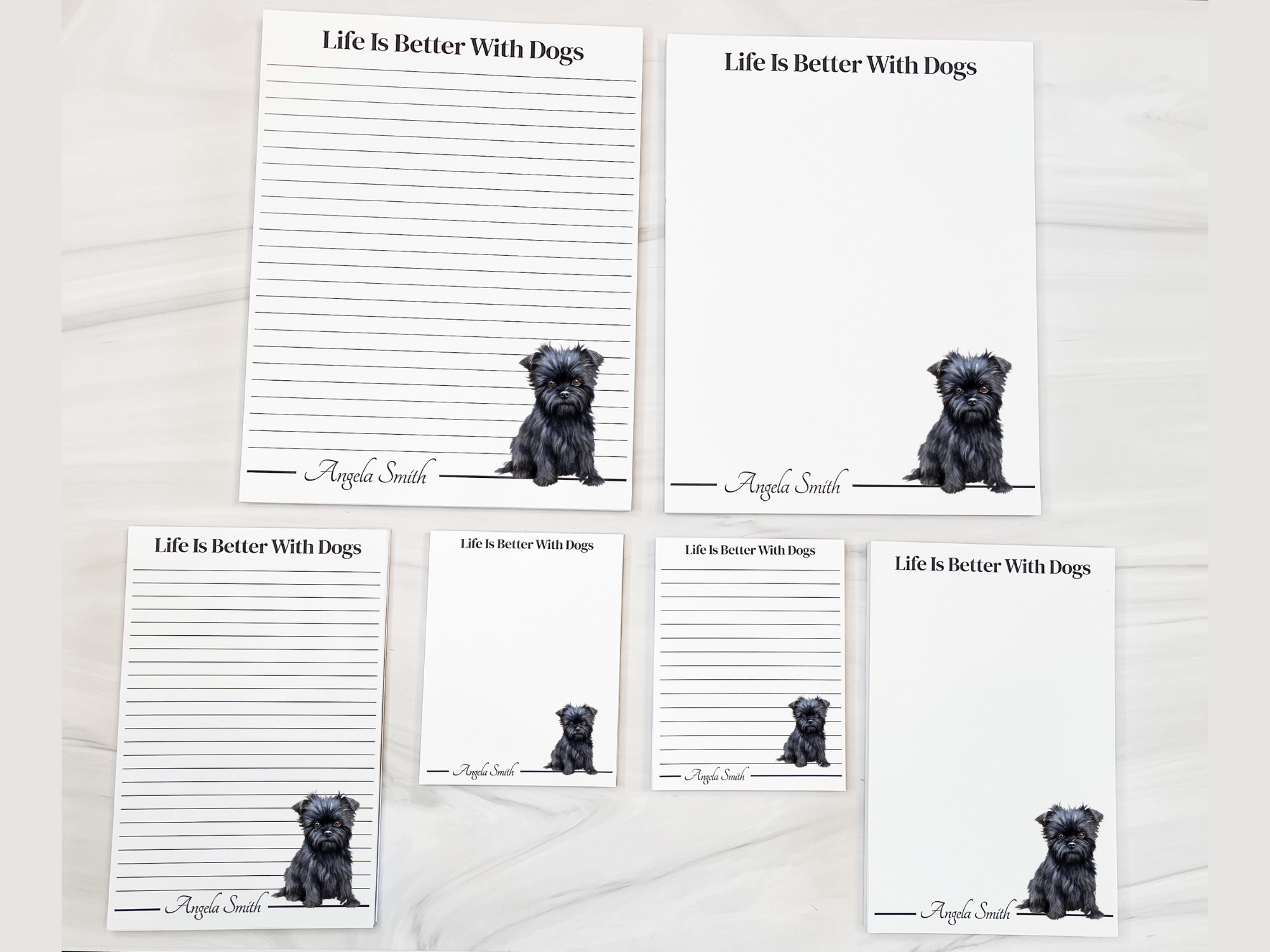 Personalized Affenpinscher Notepad | Lined or Unlined