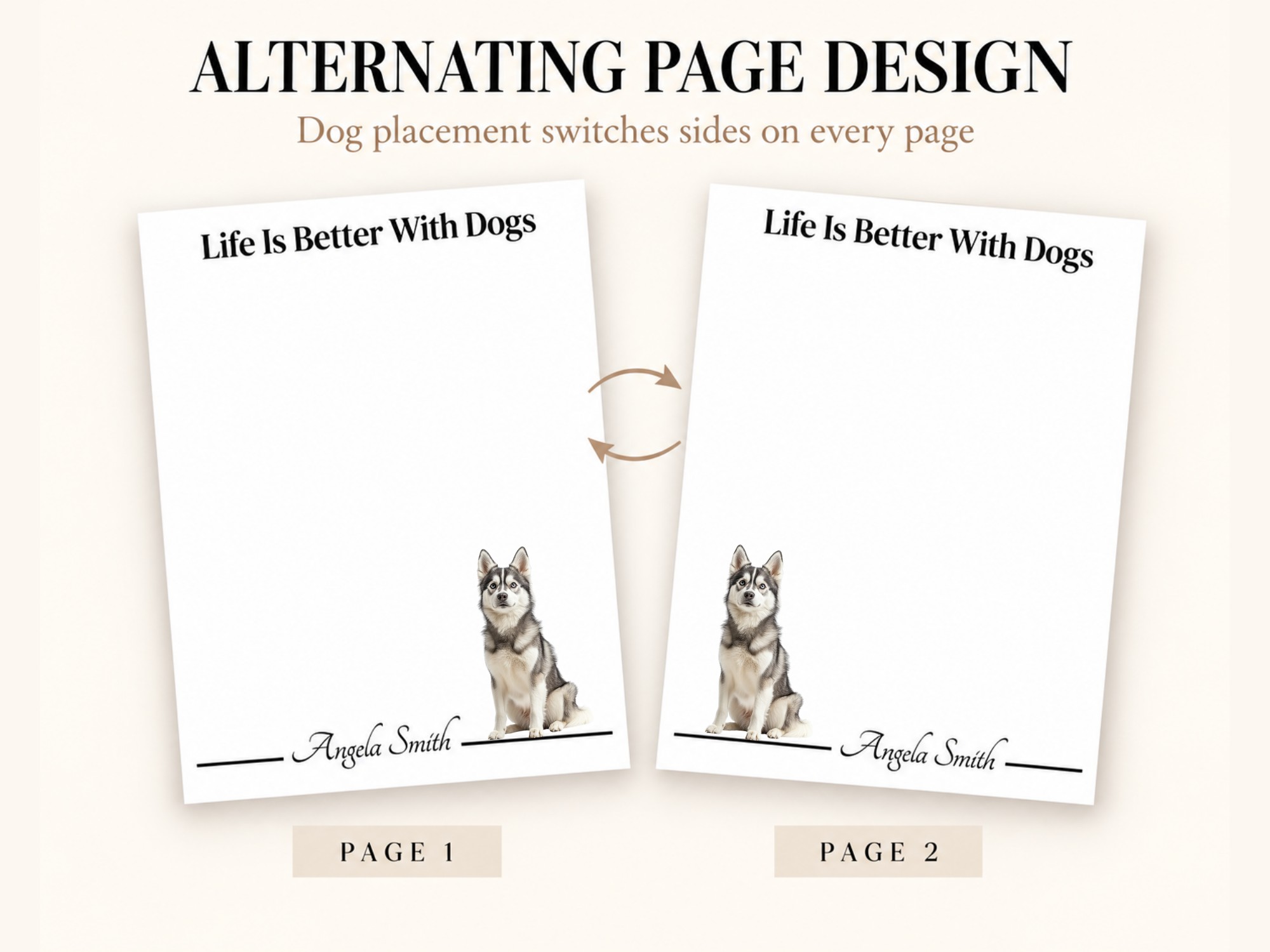 Personalized Alaskan Klee Kai Notepad | Lined or Unlined