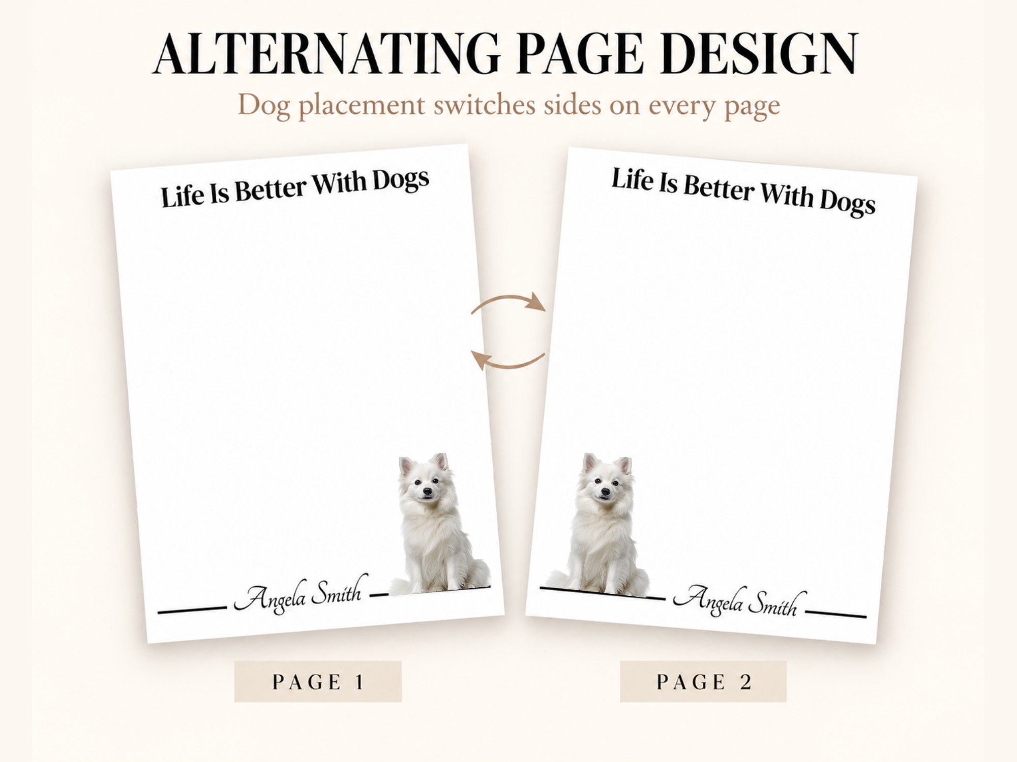 Personalized American Eskimo Notepad | Lined or Unlined