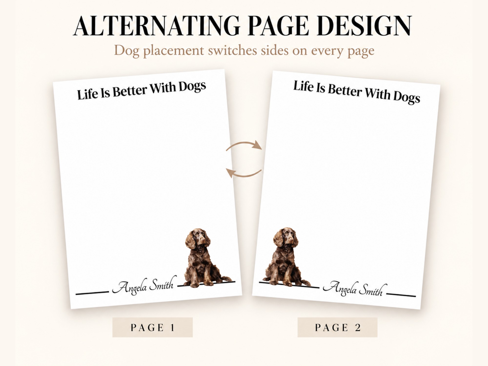 Personalized American Water Spaniel Notepad | Lined or Unlined