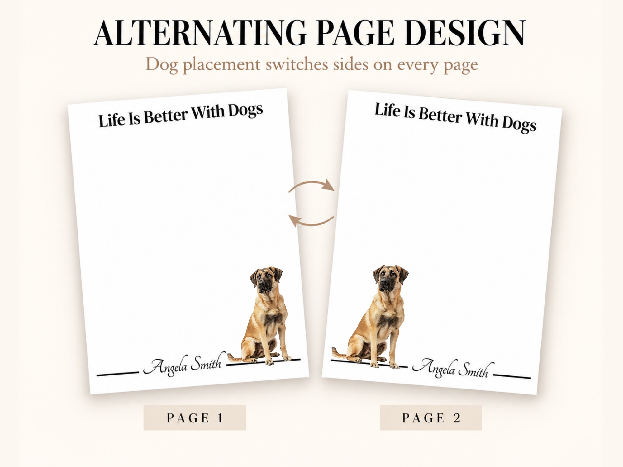 Personalized Anatolian Shepherd Dog Notepad | Lined or Unlined