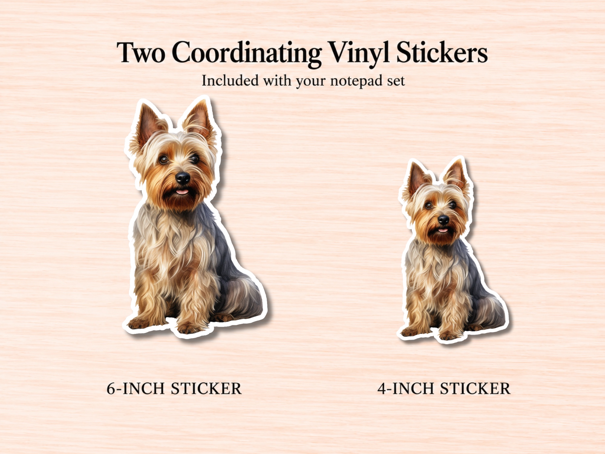 Australian Terrier Stationery Gift Box | Personalized Notepads and Vinyl Dog Stickers