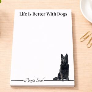 Personalized Belgian Sheepdog Notepad | Lined or Unlined