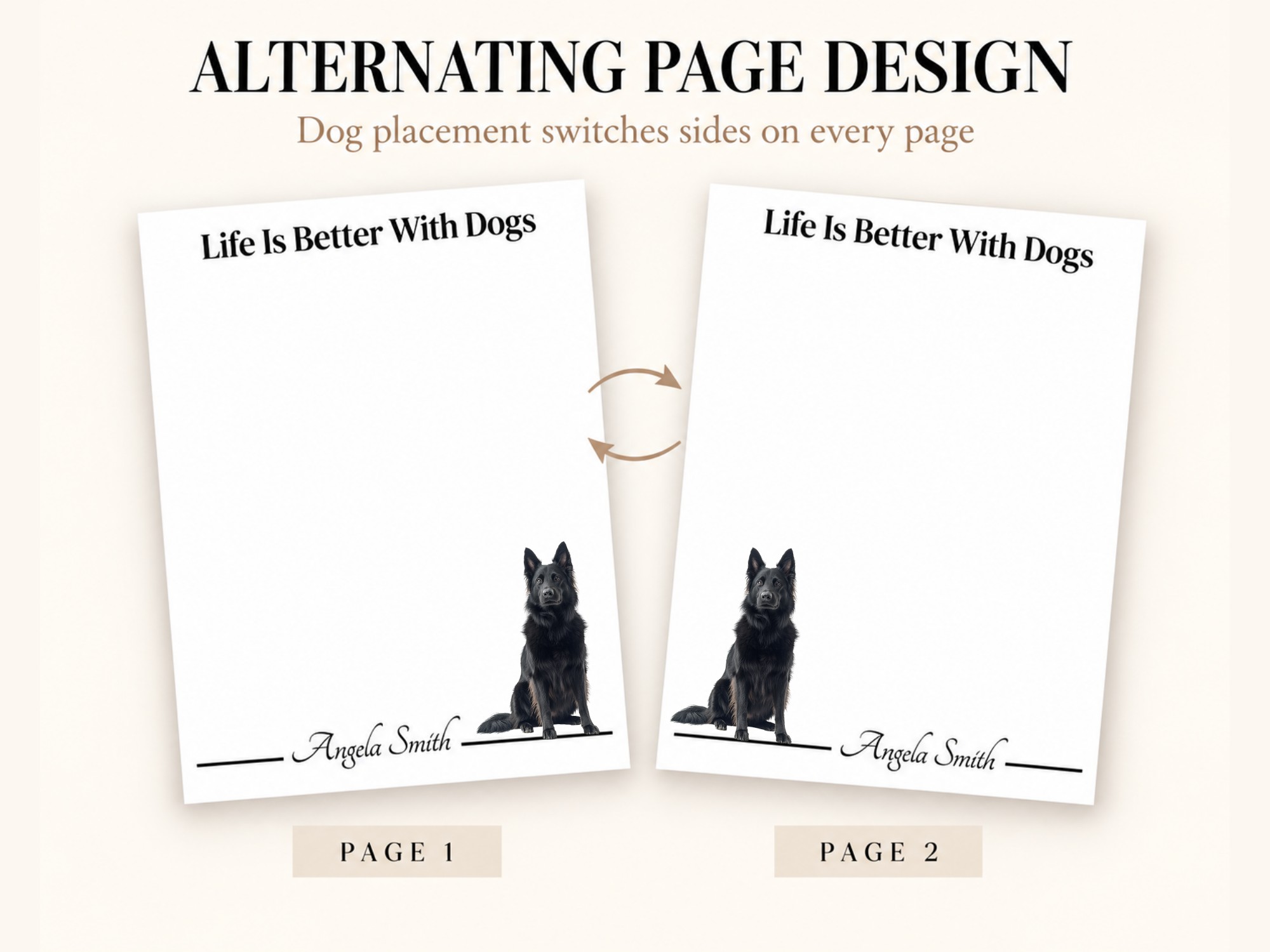 Personalized Belgian Sheepdog Notepad | Lined or Unlined