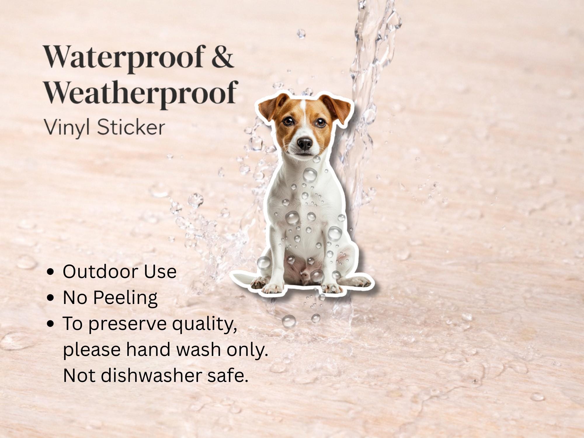 Jack Russell Sticker | Waterproof Vinyl Dog Decal (Laptop, Water Bottle) - Image 3
