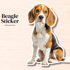 Beagle Sticker | Waterproof Vinyl Dog Decal (Laptop, Water Bottle)