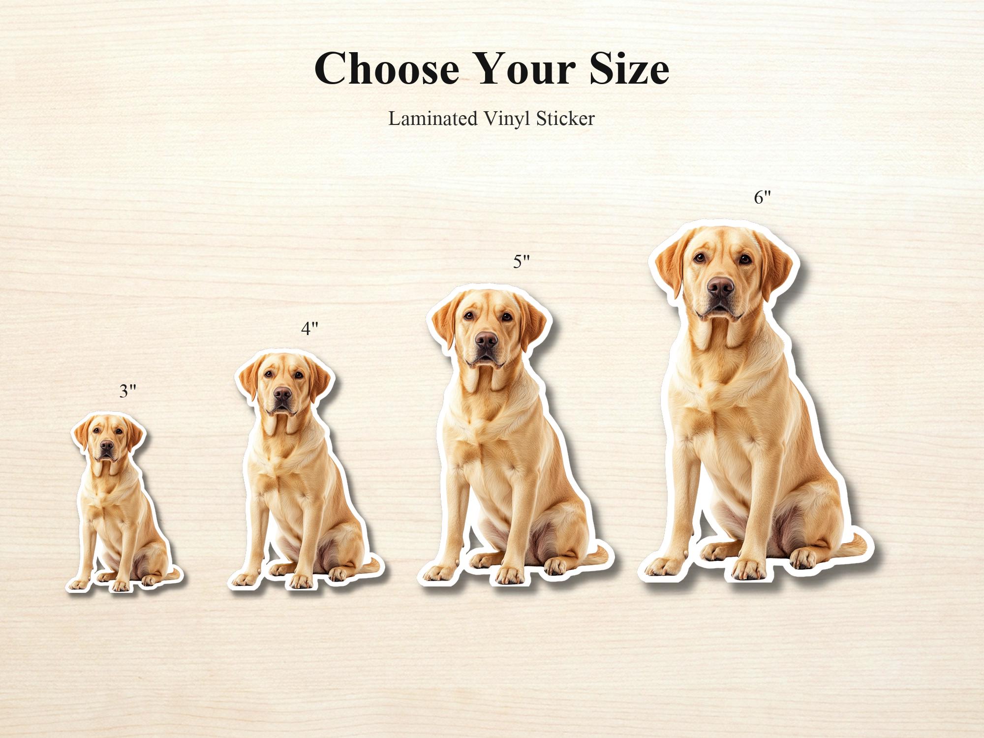 Yellow Lab Sticker | Waterproof Vinyl Labrador Retriever Decal (Laptop, Water Bottle) - Image 2