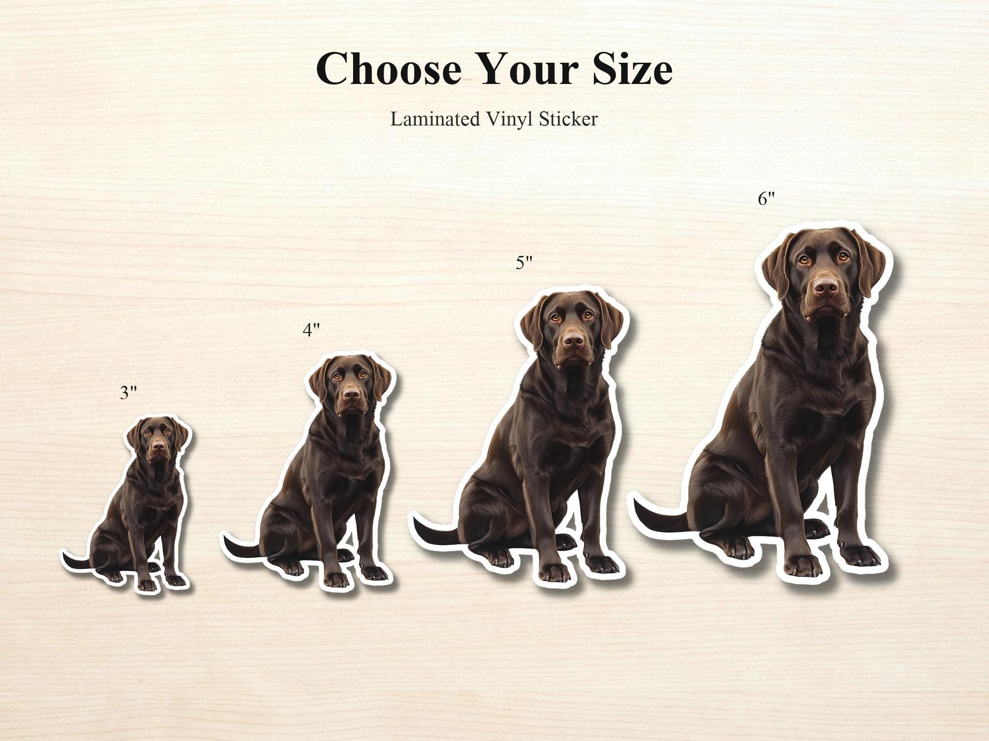Chocolate Lab Sticker | Waterproof Vinyl Labrador Retriever Decal (Laptop, Water Bottle) - Image 2