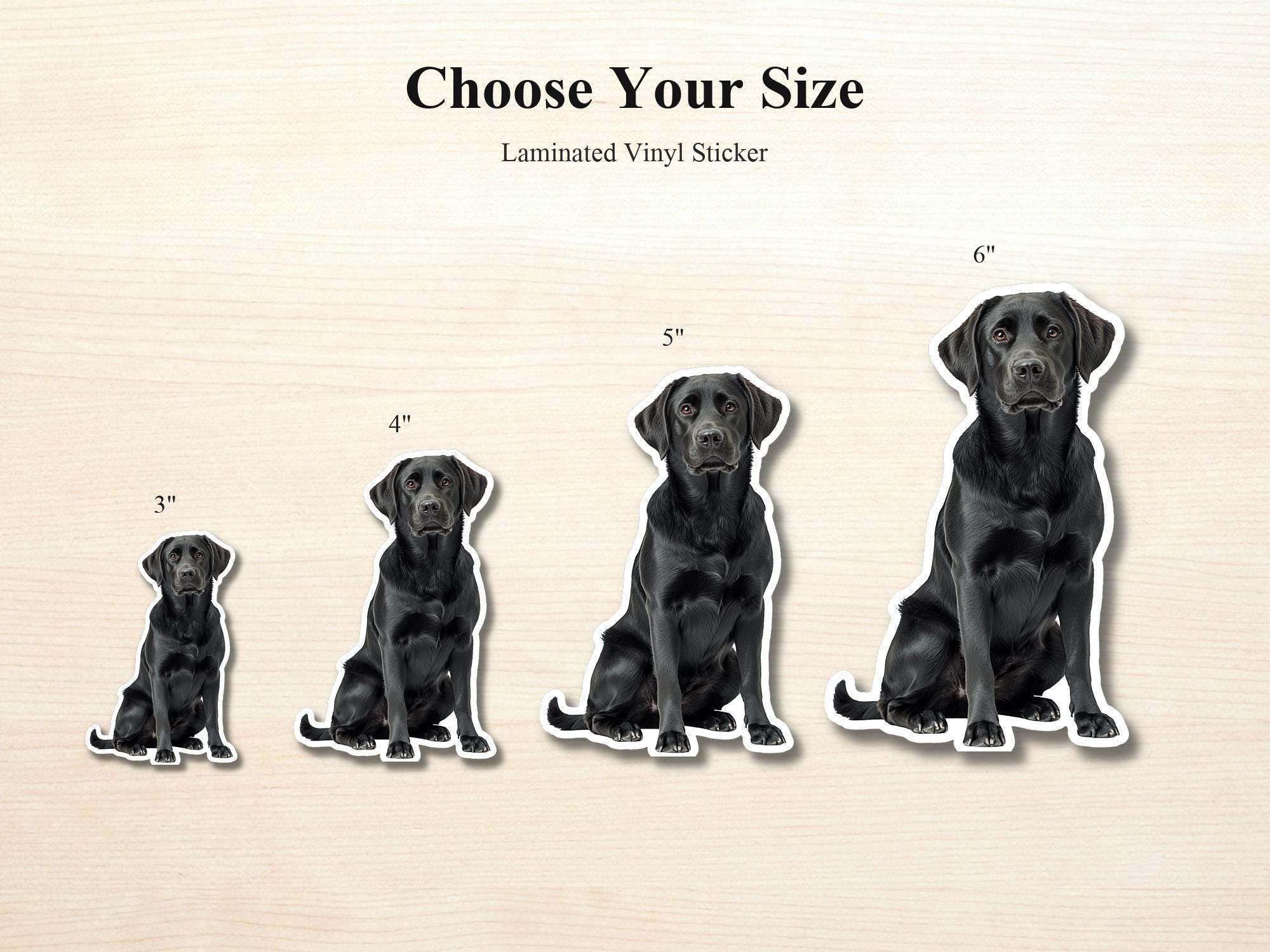 Black Lab Sticker | Waterproof Vinyl Labrador Retriever Decal (Laptop, Water Bottle) - Image 2