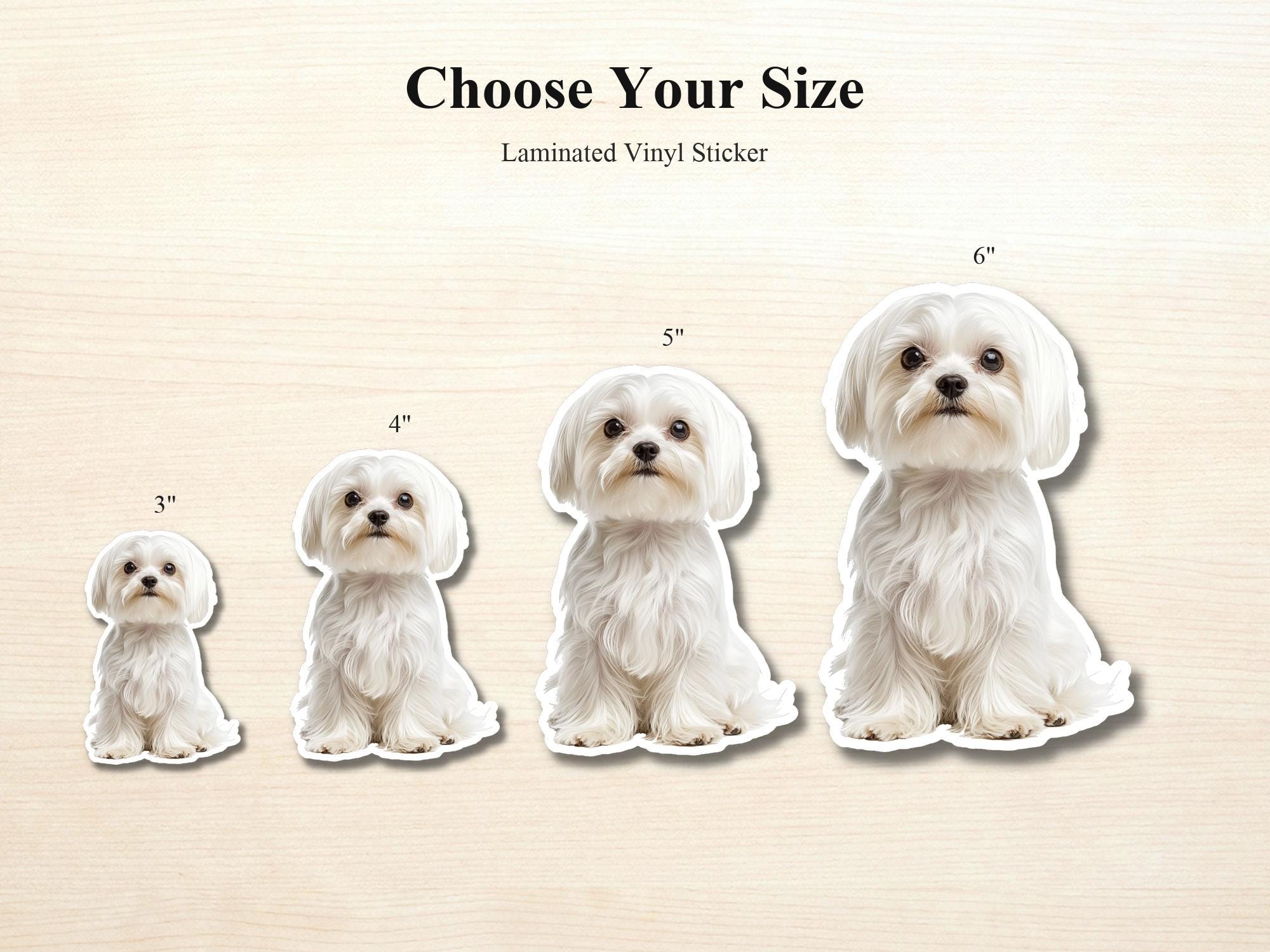 Maltese Sticker | Waterproof Vinyl Dog Decal (Laptop, Water Bottle) - Image 2