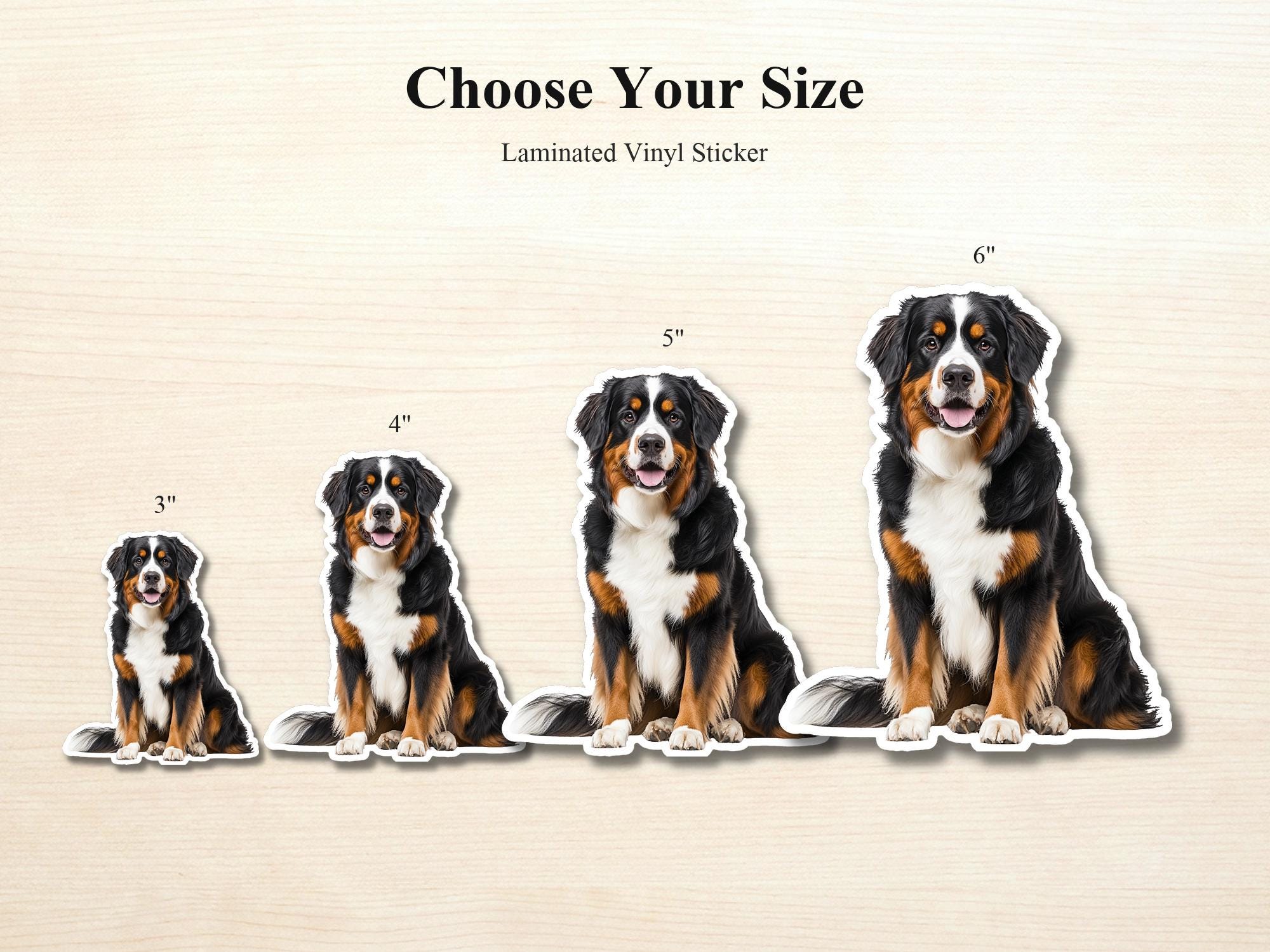Bernese Mountain Dog Sticker | Waterproof Vinyl Dog Decal (Laptop, Water Bottle) - Image 2
