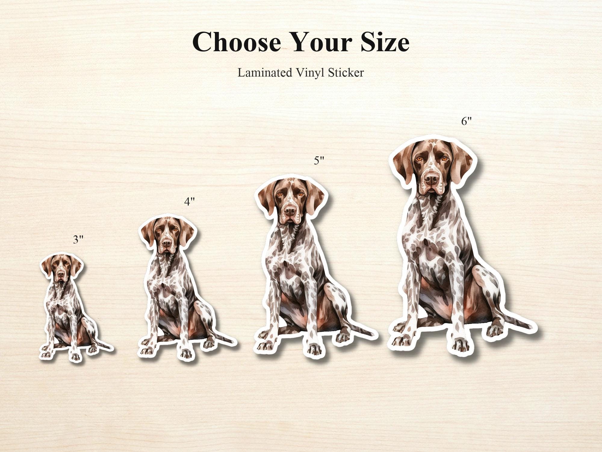 German Shorthair Pointer Sticker | Waterproof Vinyl Dog Decal (Laptop, Water Bottle) - Image 2