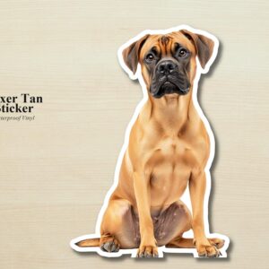 Boxer Sticker | Waterproof Vinyl Dog Decal (Laptop, Water Bottle)