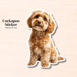 Cockapoo Sticker | Waterproof Vinyl Dog Decal (Laptop, Water Bottle)
