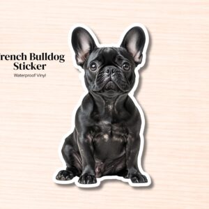 French Bulldog Sticker | Waterproof Vinyl Dog Decal (Laptop, Water Bottle)