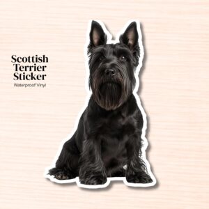 Scottish Terrier Sticker | Waterproof Vinyl Dog Decal (Laptop, Bottle)