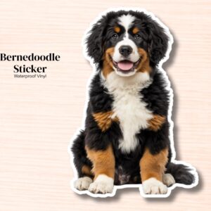 Bernedoodle Sticker | Waterproof Vinyl Dog Decal (Laptop, Water Bottle)