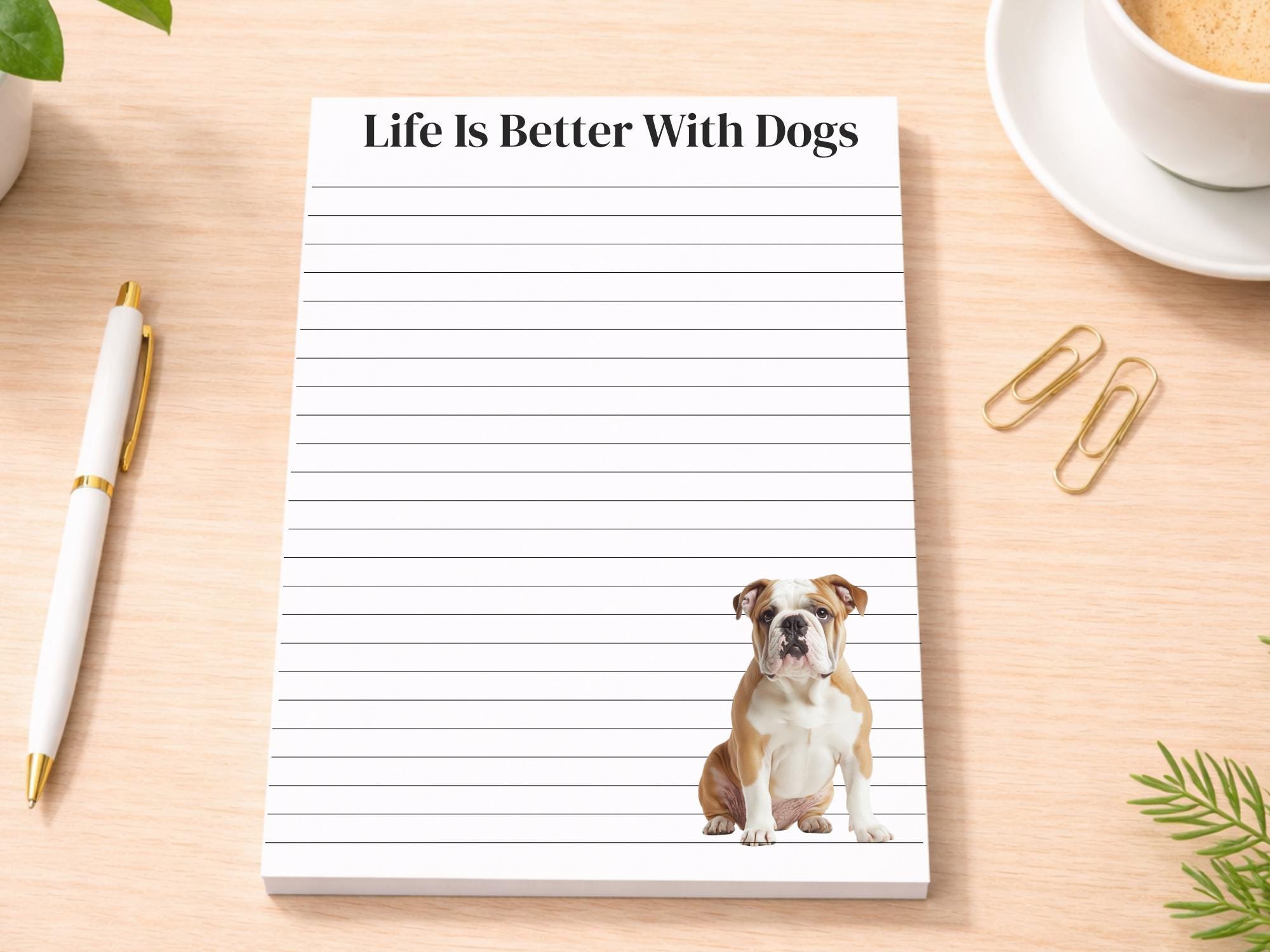 English Bulldog Notepad - Image 2