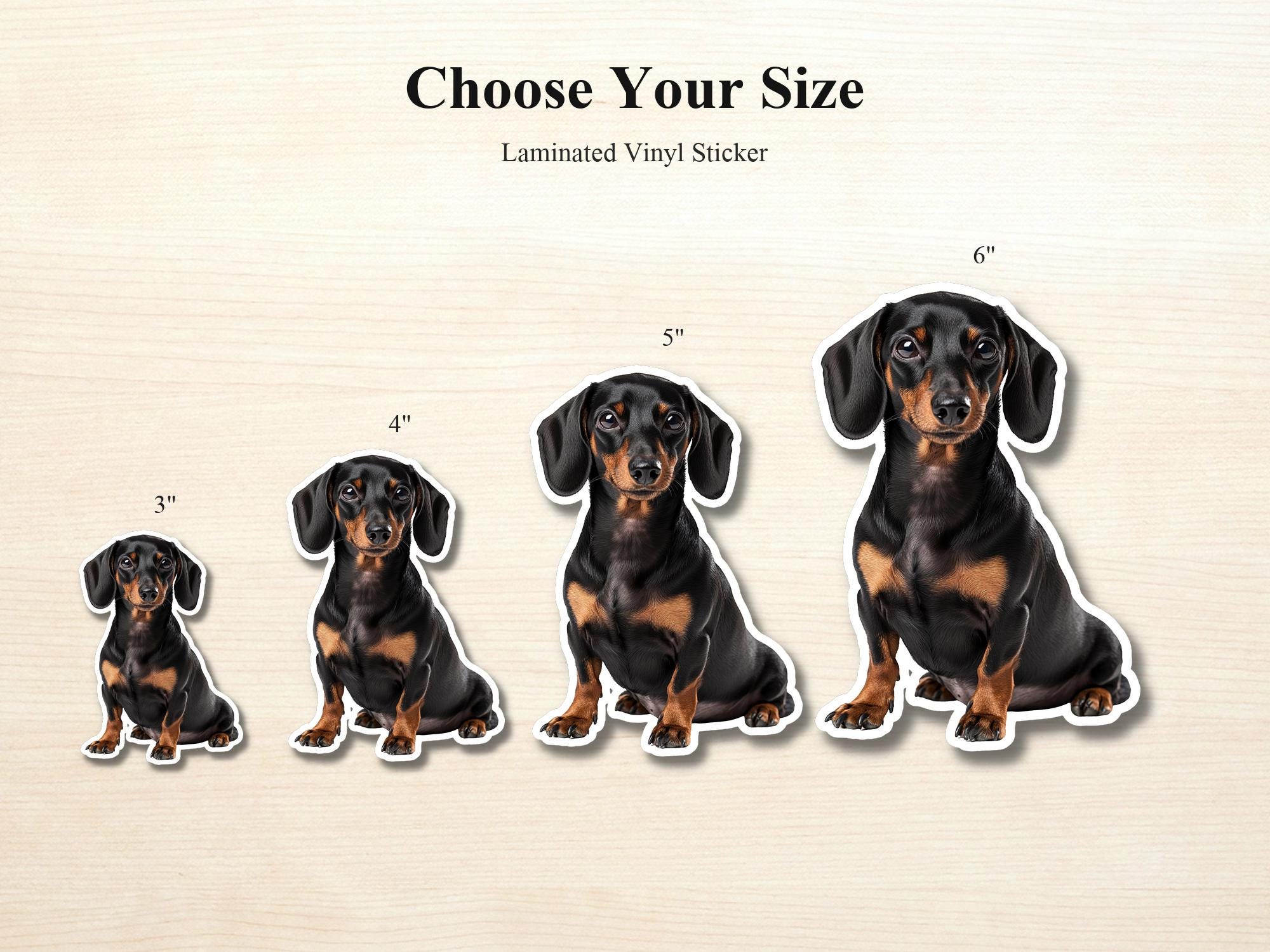 Dachshund Sticker | Waterproof Vinyl Dog Decal (Laptop, Water Bottle) - Image 2