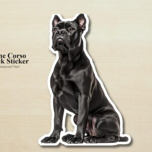 Cane Corso Sticker | Waterproof Vinyl Dog Decal (Laptop, Water Bottle)
