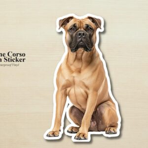 Cane Corso Sticker | Waterproof Vinyl Dog Decal (Laptop, Water Bottle)