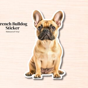 French Bulldog Sticker |Waterproof Vinyl Dog Decal (Laptop, Water Bottle)