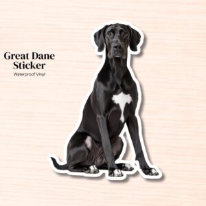 Great Dane Sticker | Waterproof Vinyl Dog Decal (Laptop, Water Bottle)