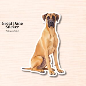 Great Dane Sticker | Waterproof Vinyl Dog Decal (Laptop, Water Bottle)