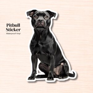 Black Pitbull Sticker | Waterproof Vinyl Dog Decal