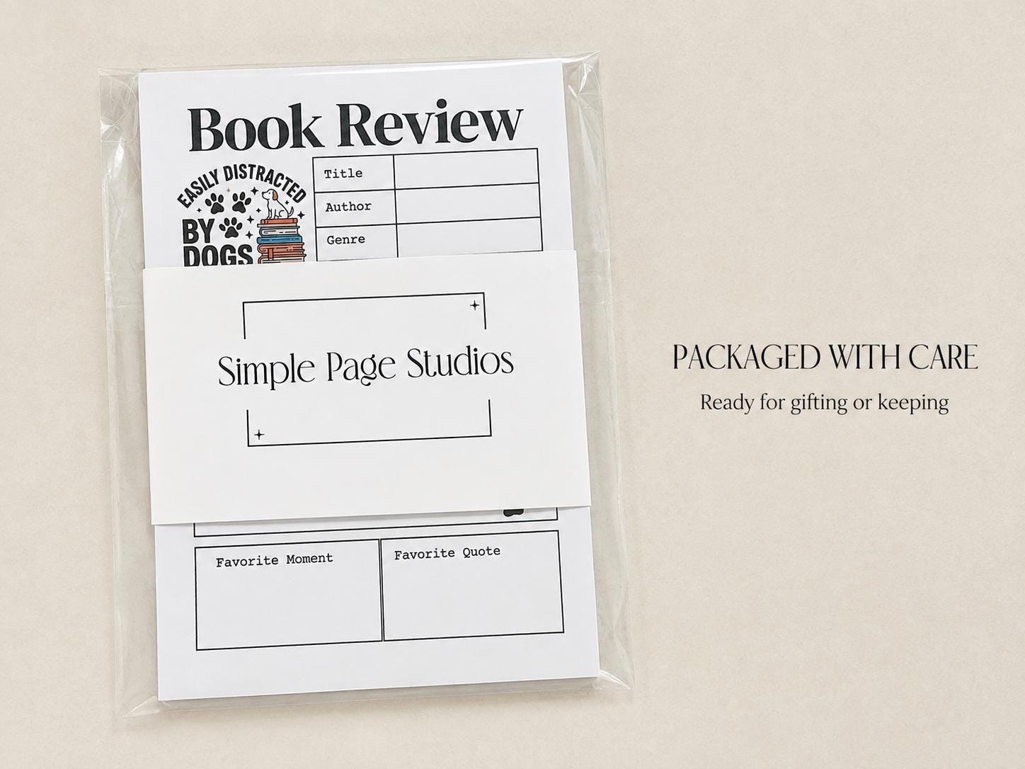 Book Review Notepad for Dog-Loving Readers | 5x7 Reading Tracker Pad | 30 Sheets - Image 7