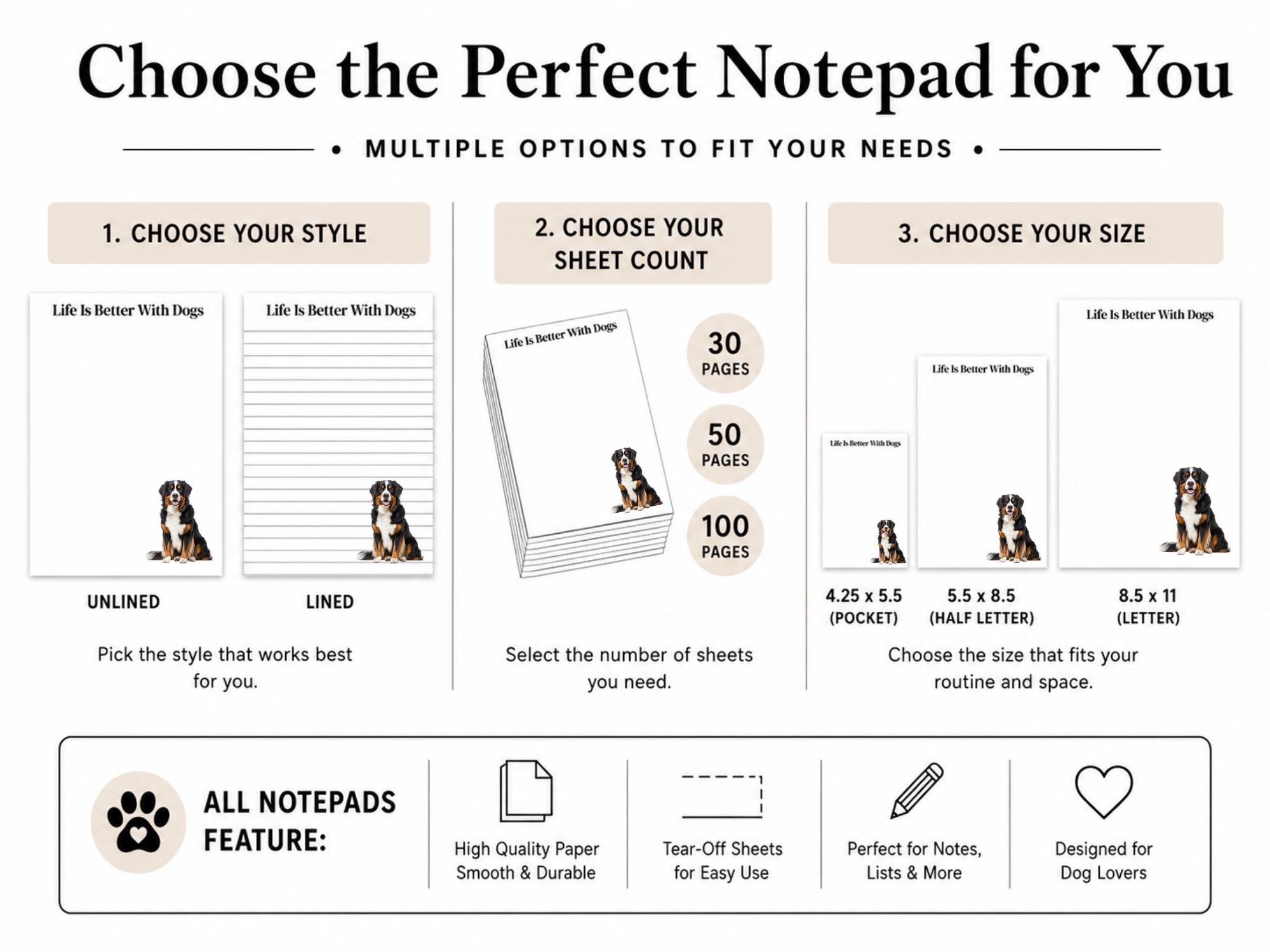 Bernese Mountain Dog Notepad - Image 6