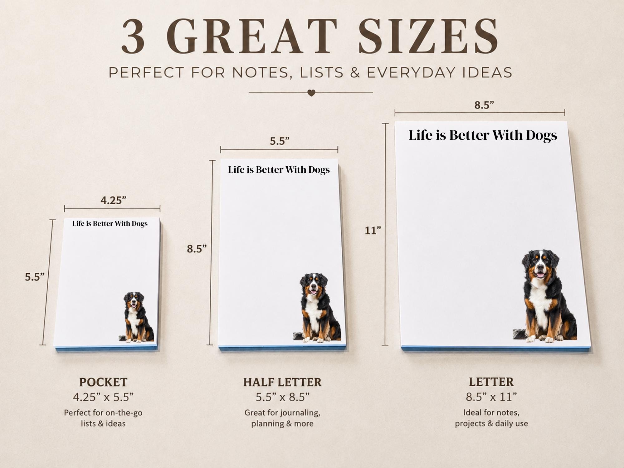 Bernese Mountain Dog Notepad - Image 3