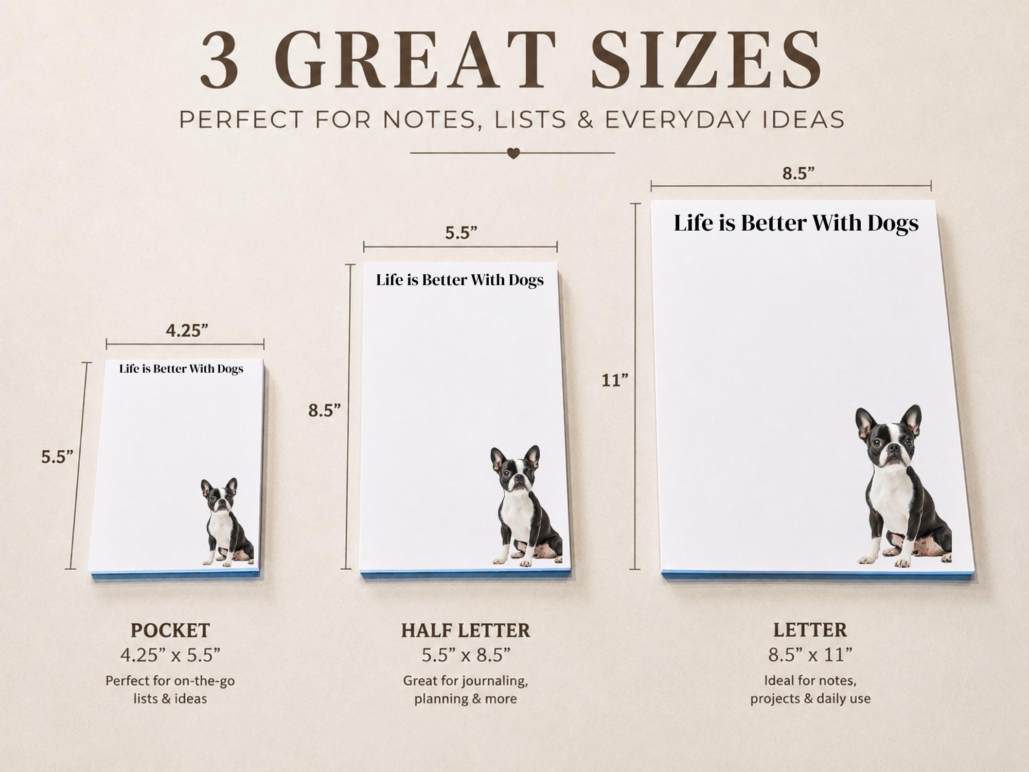Boston Terrier Notepad - Image 3