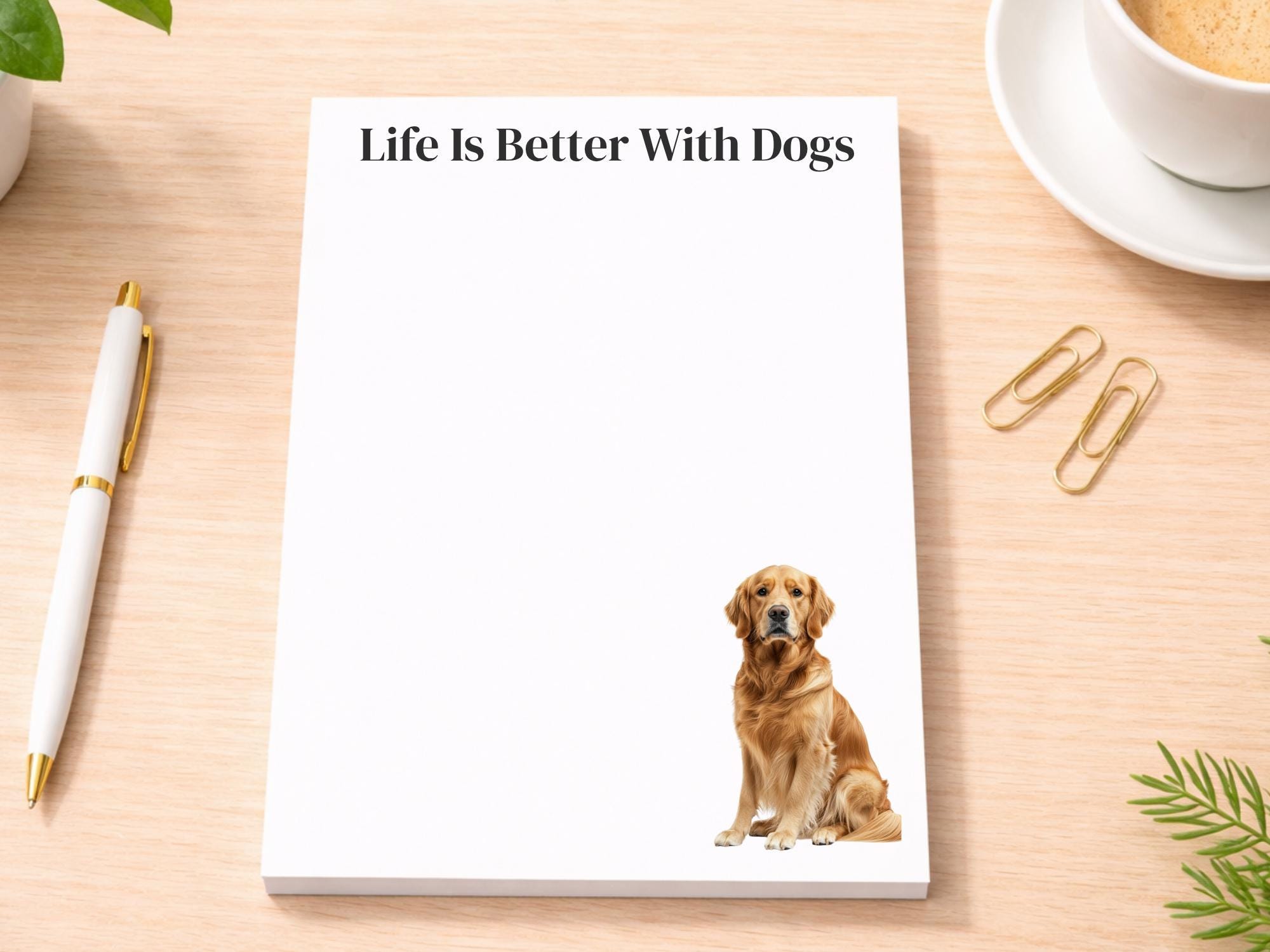 Golden Retriever Notepad