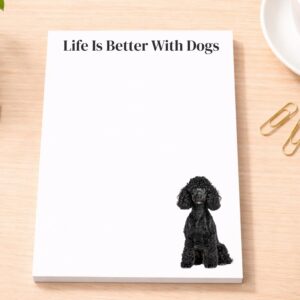 Miniature Black Poodle Notepad
