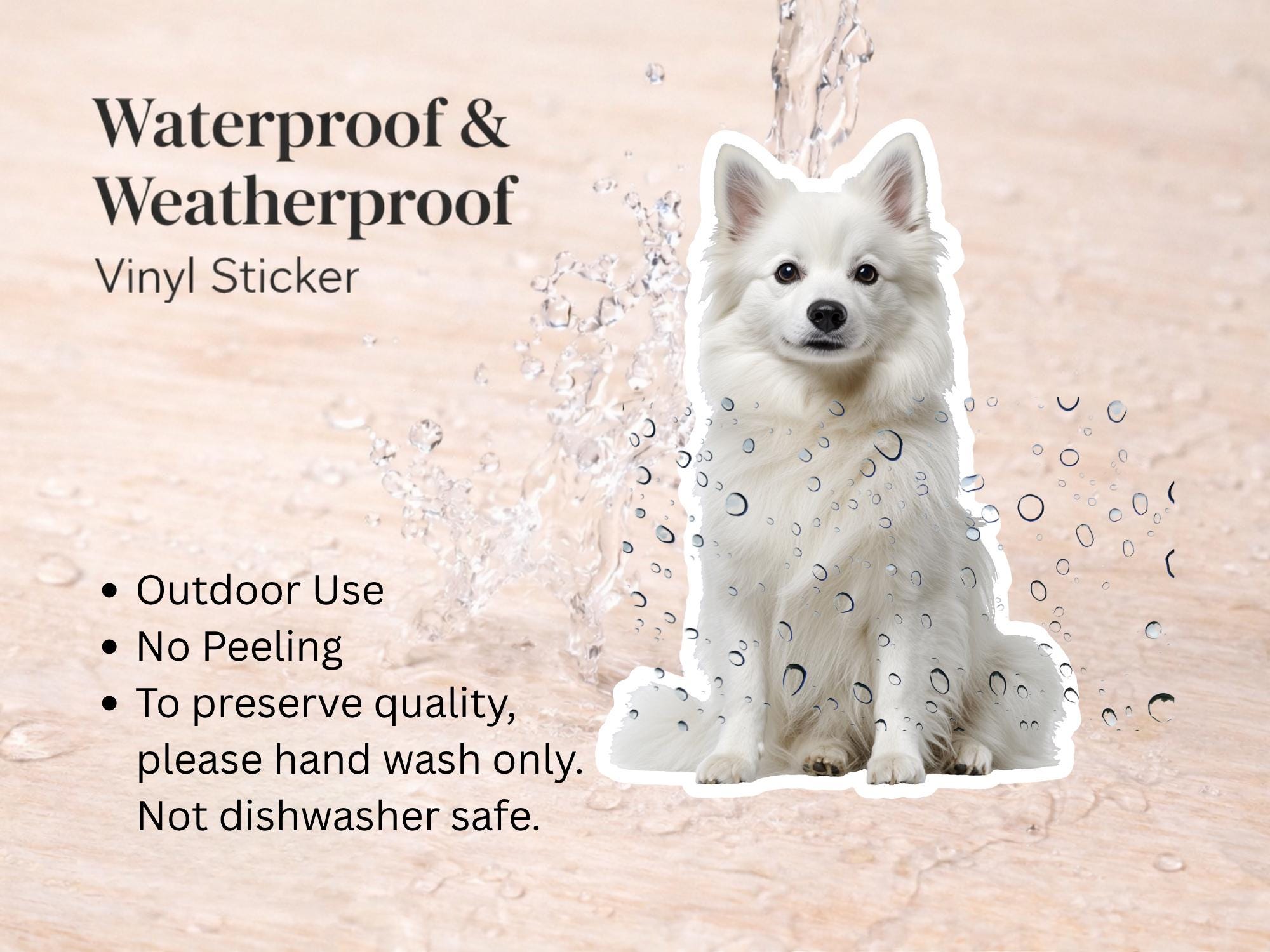 Eskimo Dog Sticker | Waterproof Vinyl Dog Decal - Image 3