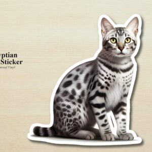 Egyptian Mau Cat Sticker | Waterproof Vinyl Cat Decal