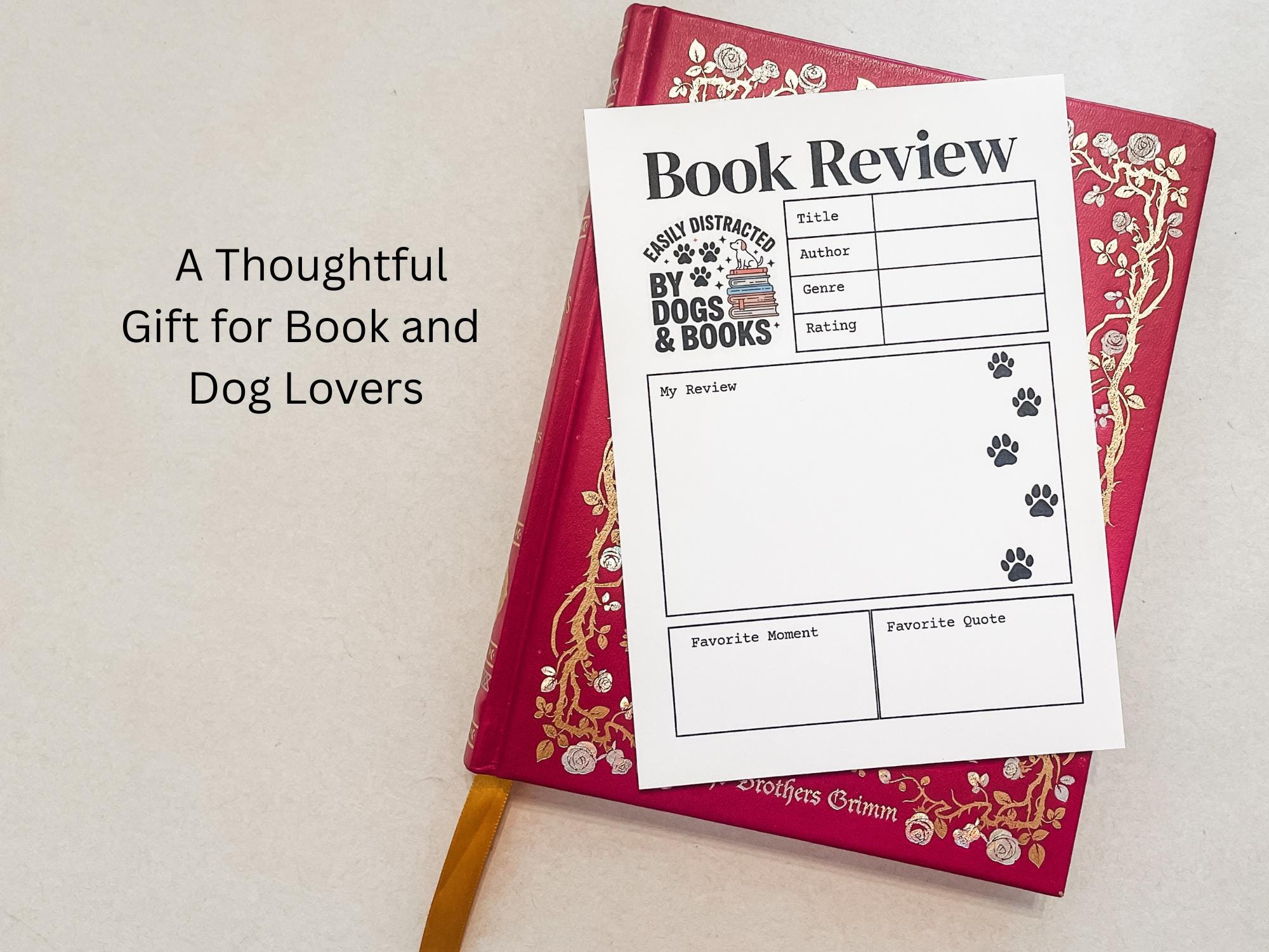 Book Review Notepad for Dog-Loving Readers | 5x7 Reading Tracker Pad | 30 Sheets - Image 6