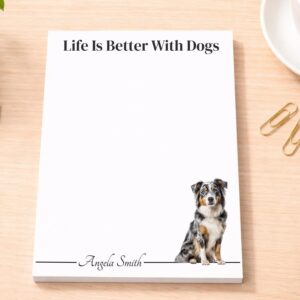 Personalized Australian Shepherd Notepad | Lined or Unlined