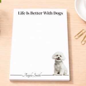 Personalized Bichon Frise Notepad | Lined or Unlined